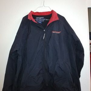polo sport windbreaker jacket sz. L black and red